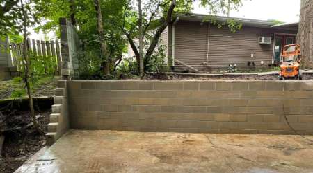 retaining wall installation Moline, IL